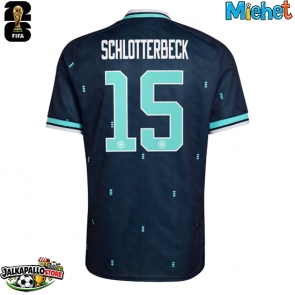 Saksa Nico Schlotterbeck #15 Vieraspaita MM-kisat 2026 Lyhythihainen